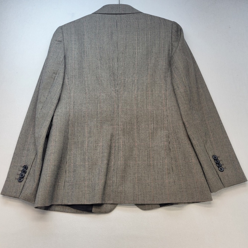Brooks Brothers 346 Blazer+Skirt 2-pc Set Women 8 Gray Plaid Wool A-Line Pleated - Picture 4 of 16